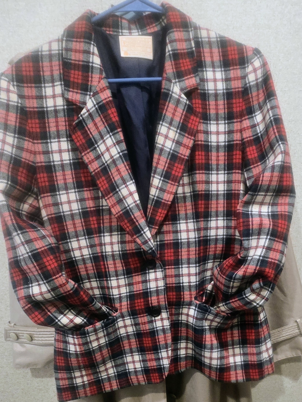 Pendleton Vintage Wool Blazer Plaid. Women Size 6